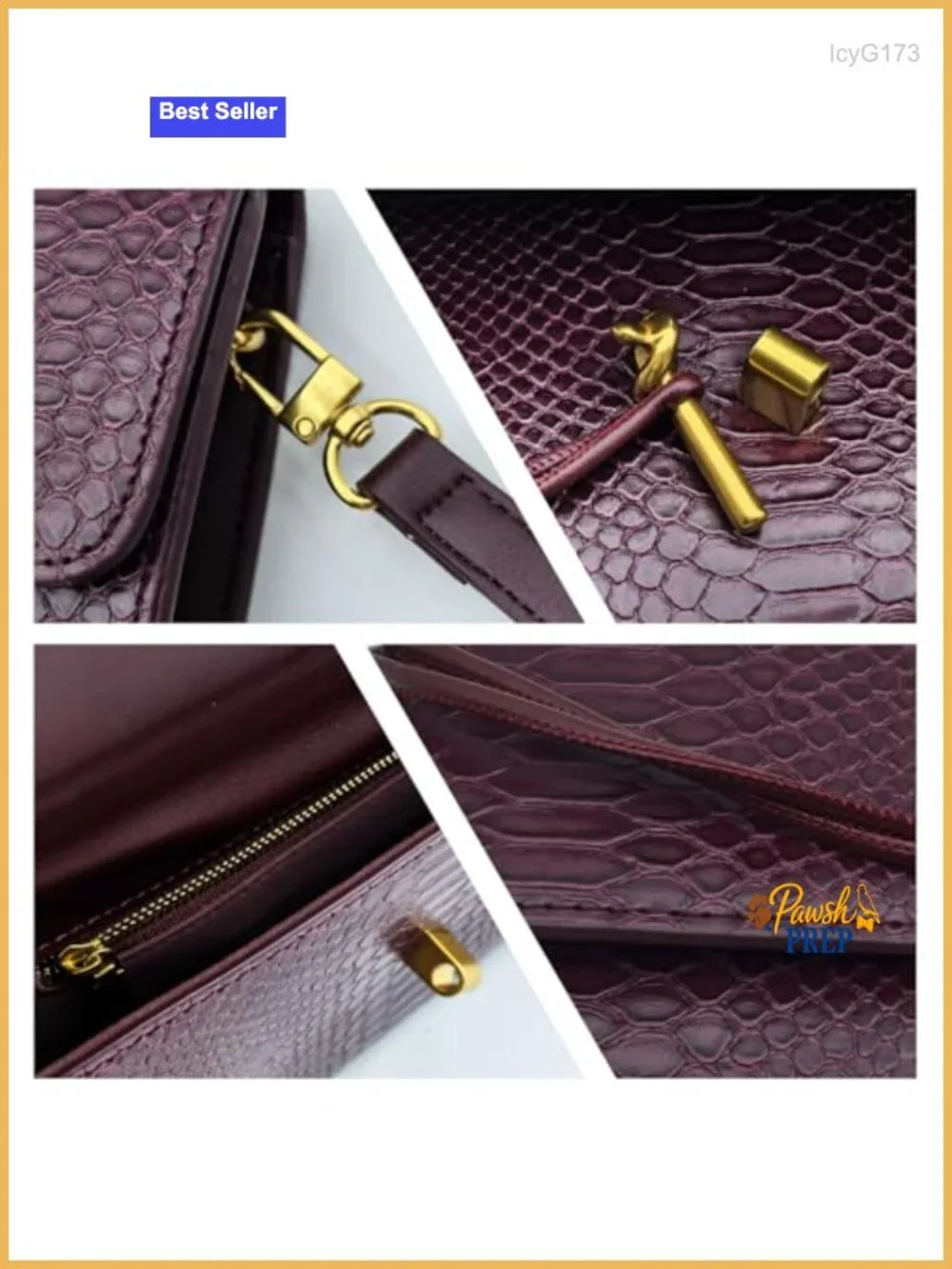 Formal Evening Clutch Crocodile Grain PU Leather Convertible Shoulder Bag